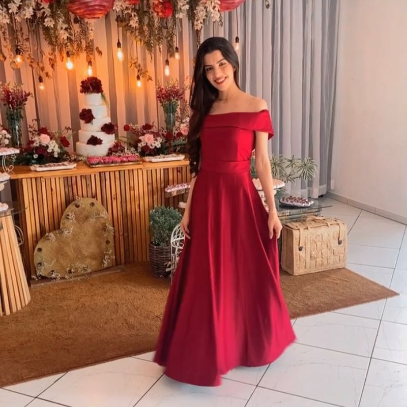 Vestido longo sale marsala casamento