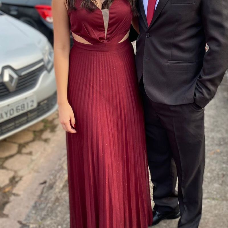 Vestido vinho de store madrinha de casamento