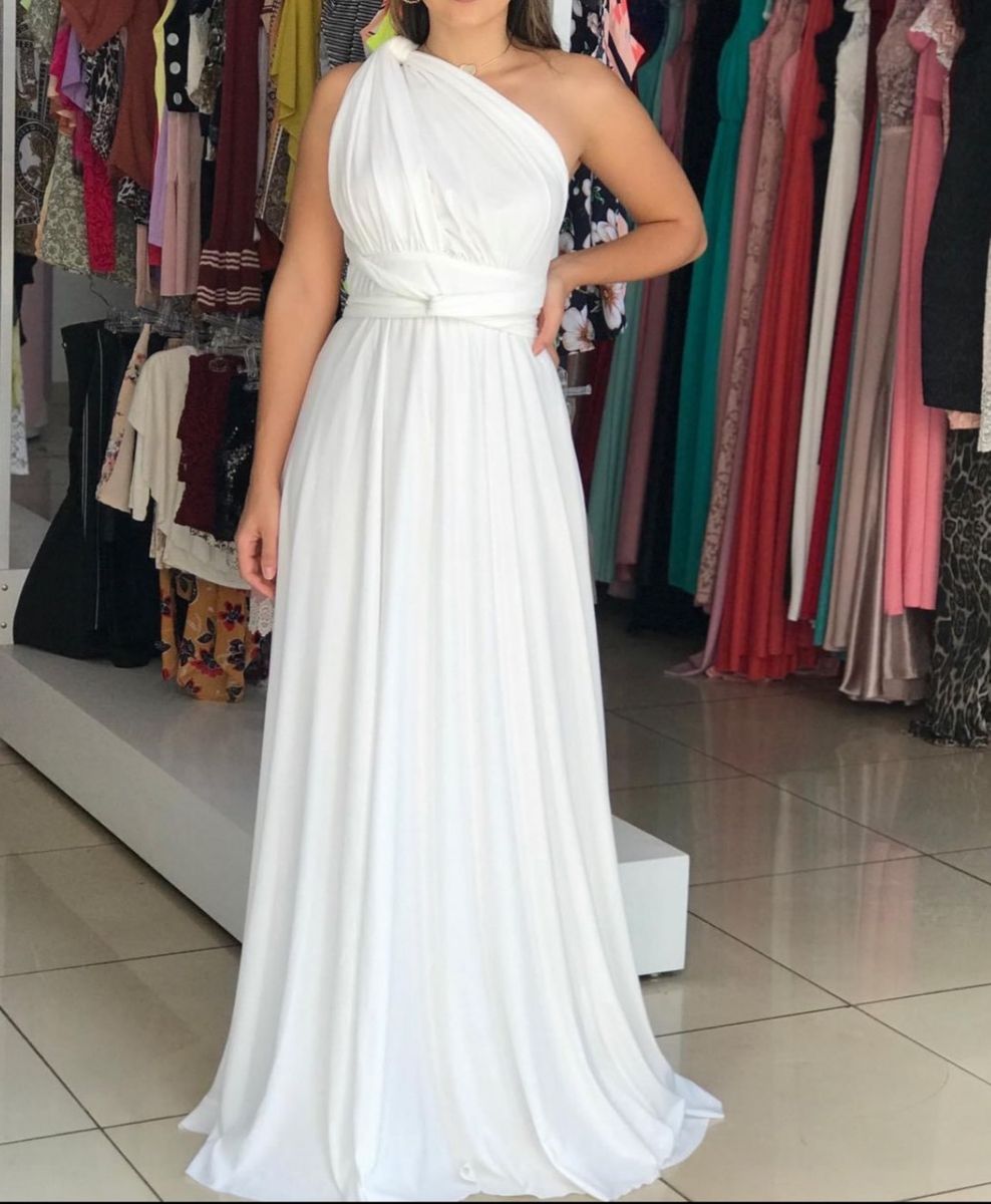 Vestido store multiformas branco