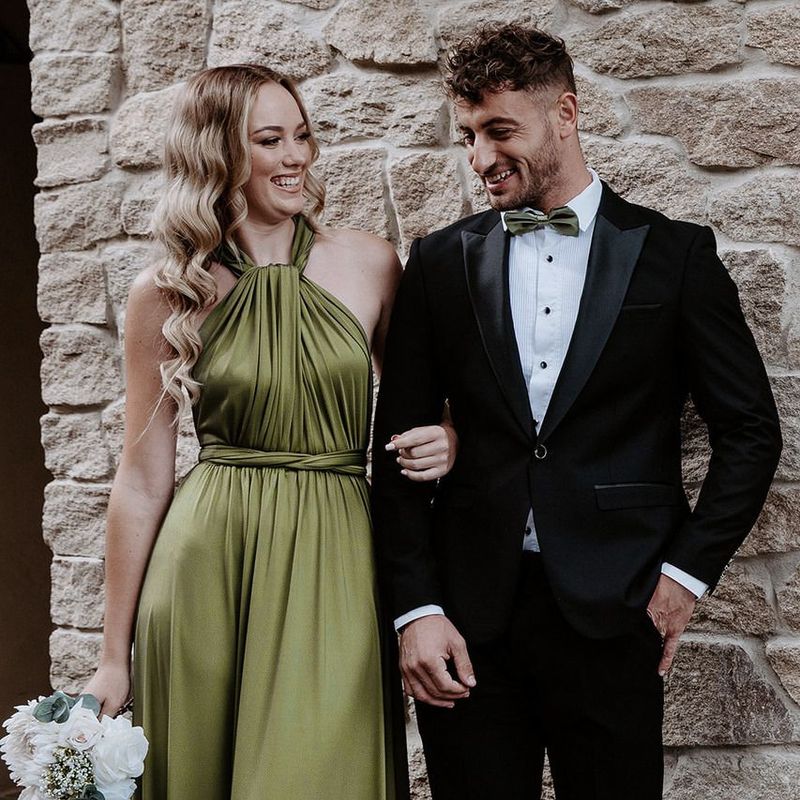 Vestido longo verde para madrinha best sale de casamento