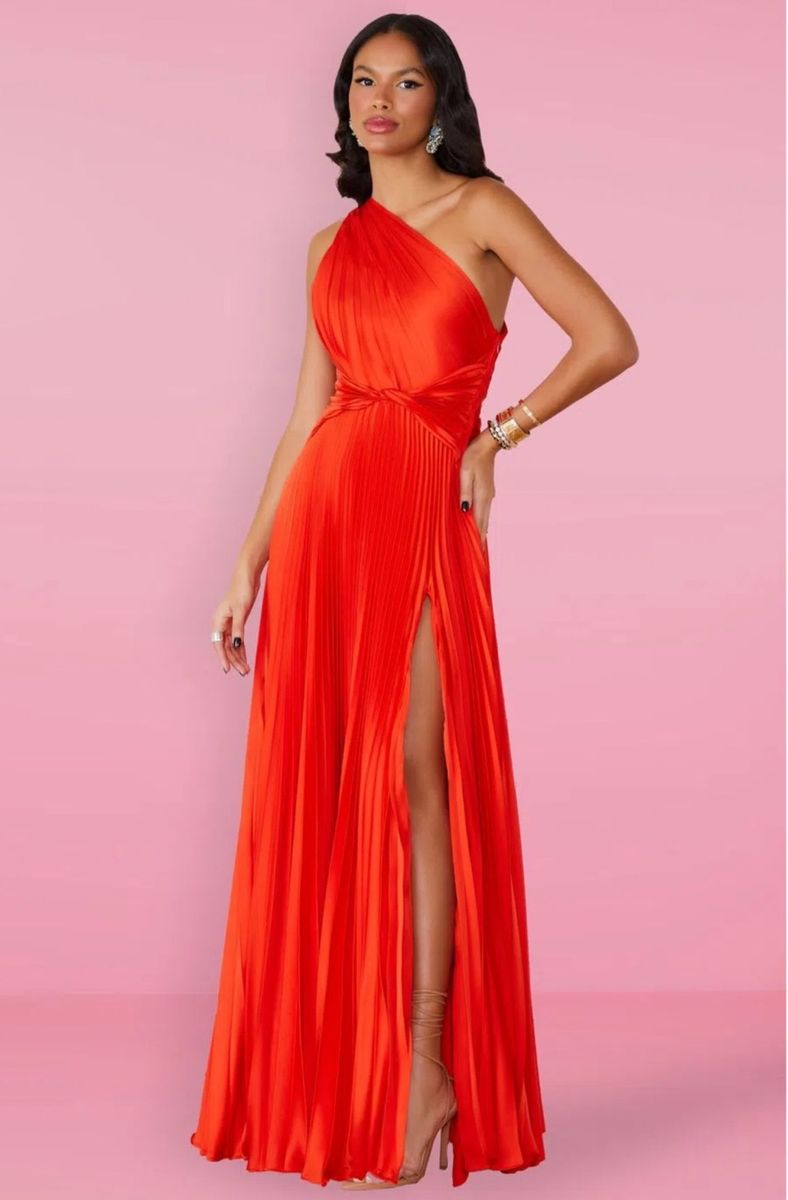 Vestido Longo Vermelho Um Ombro Tamanho Pp  Fabulous Agilita Vestido Feminino Fabulous Agilita Usado 93363091 enjoei