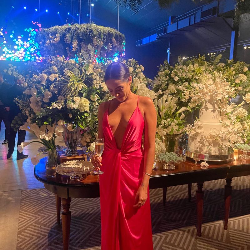 Vestido Longo Pink Maldivas Vestido de Festa Feminino Majeste Usado  84507730 enjoei