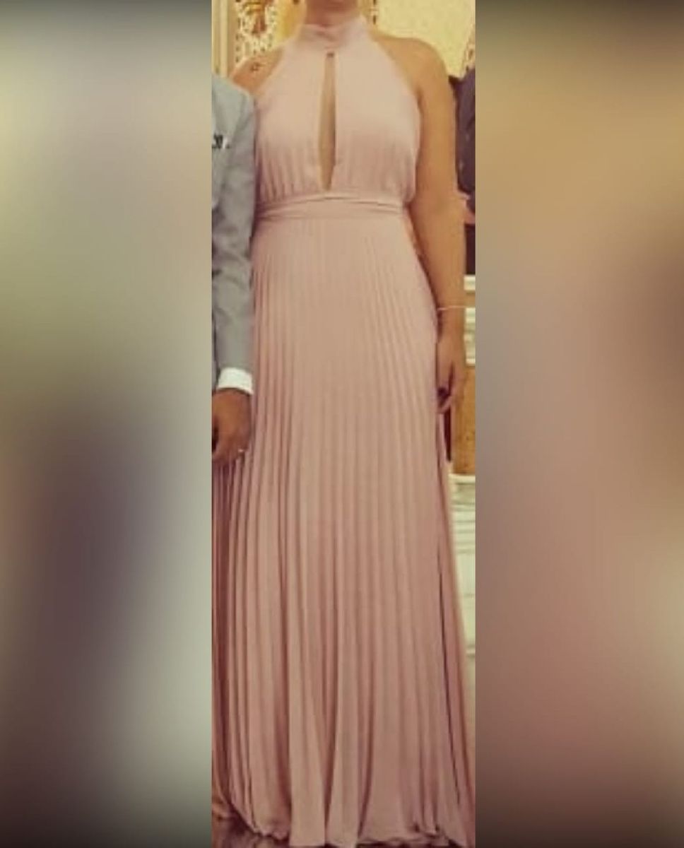 vestido plissado para festa