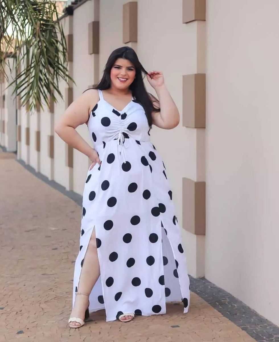 Vestido poa sale plus size