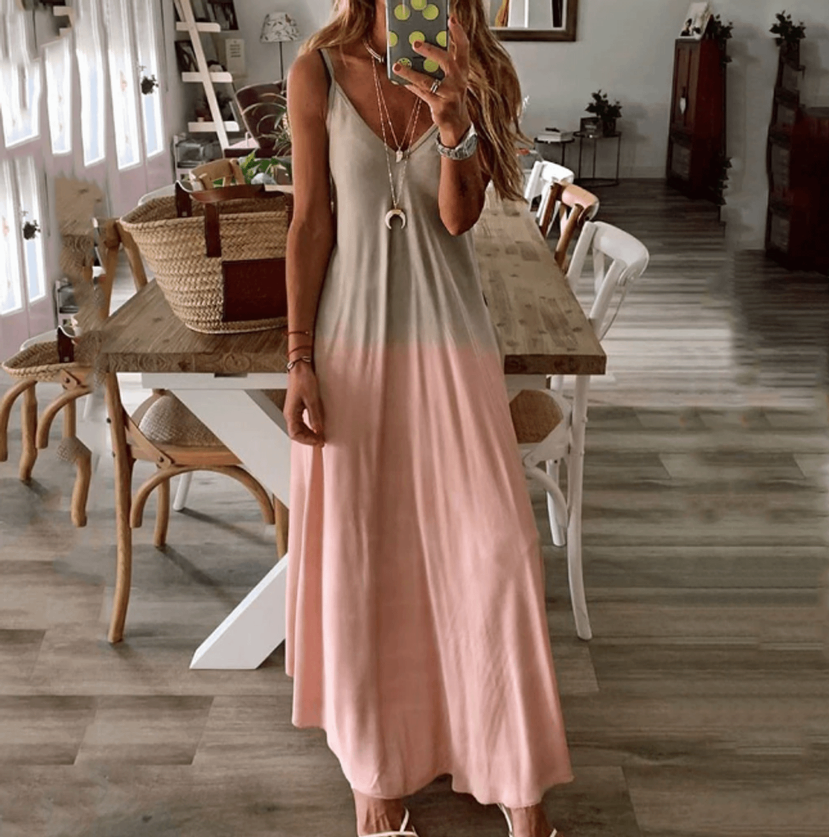 vestido branco longo praiano