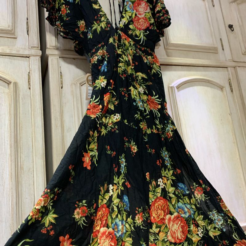 Vestido longo sale primavera florida