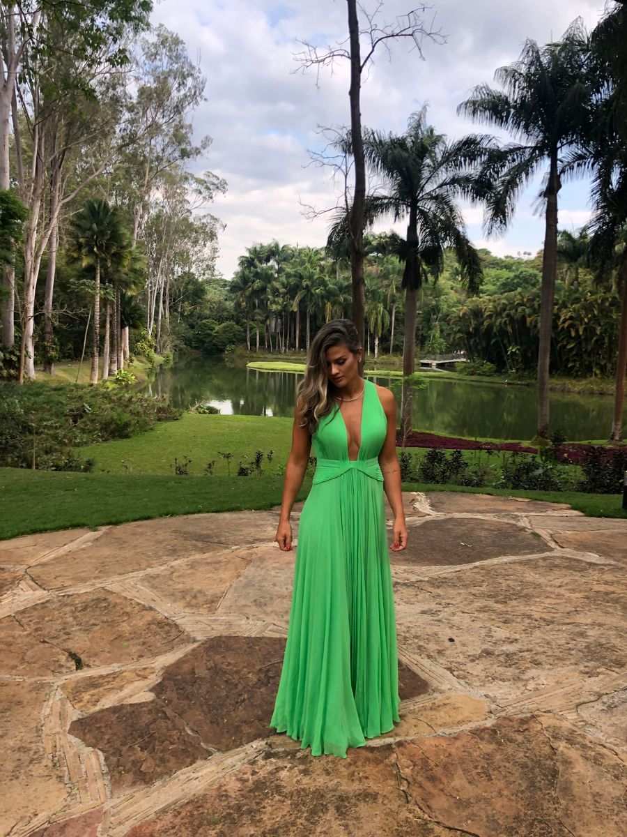 vestido verde verao