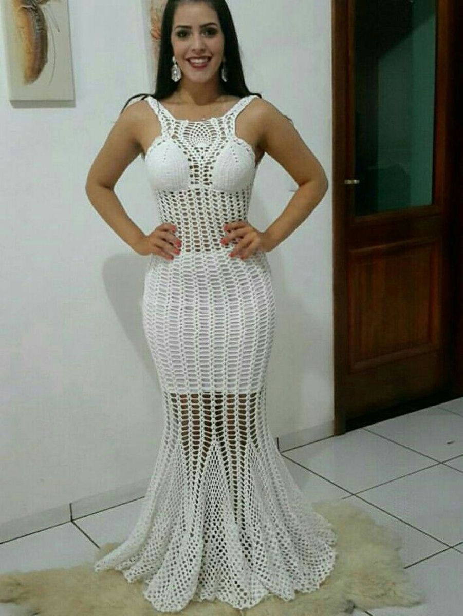 vestido sereia croche