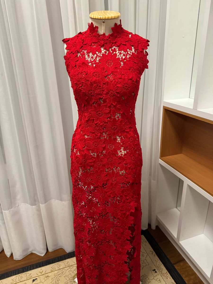 Vestido Longo Renda Guipir Altelie Alta Costura Usado 107735219 - Main Image