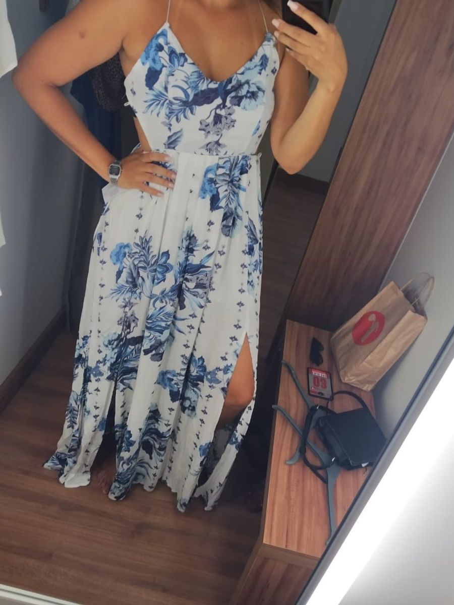 vestido longo da renner