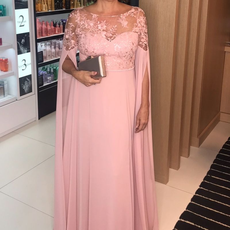 Vestido rosa antigo longo cheap