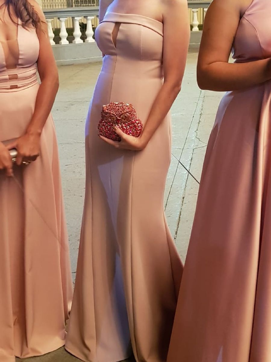 vestido rosa claro longo madrinha