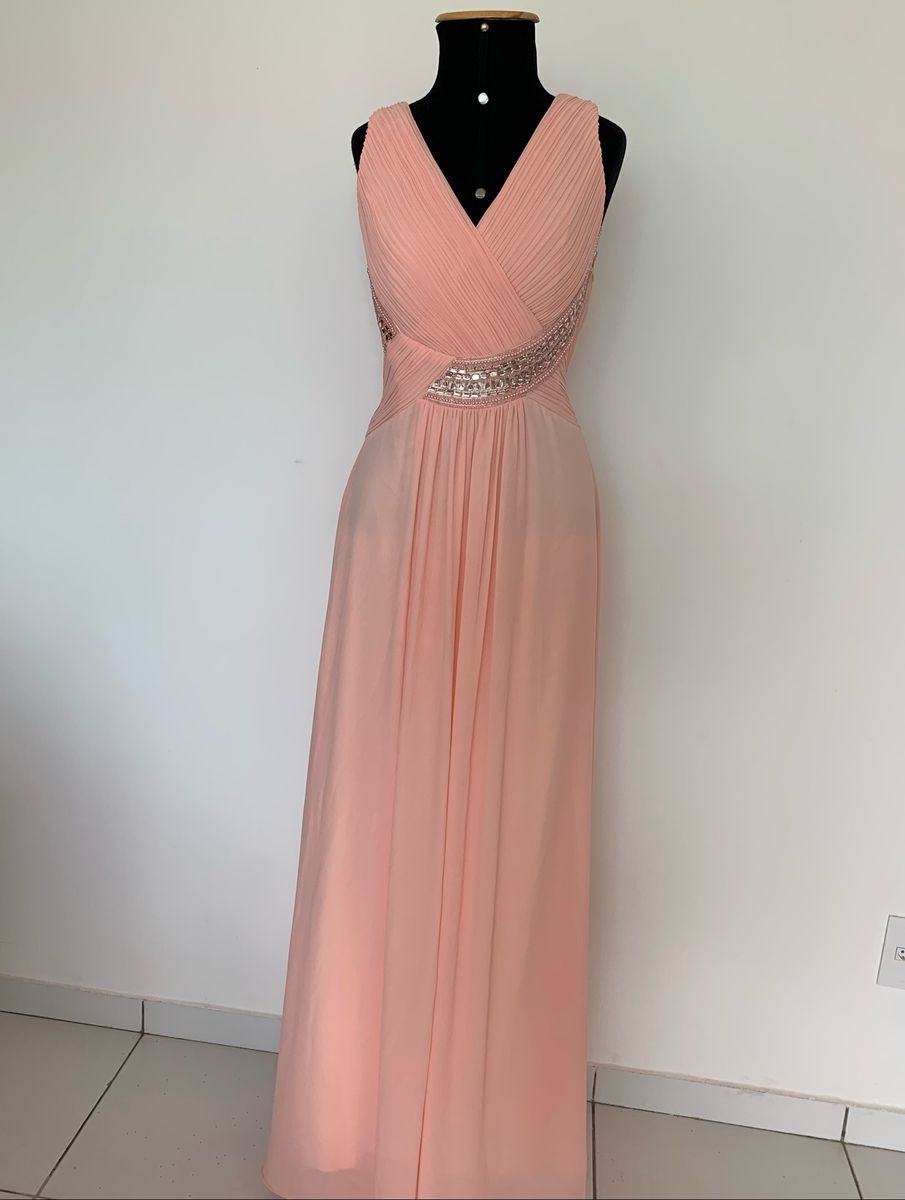 vestido longo rose usado