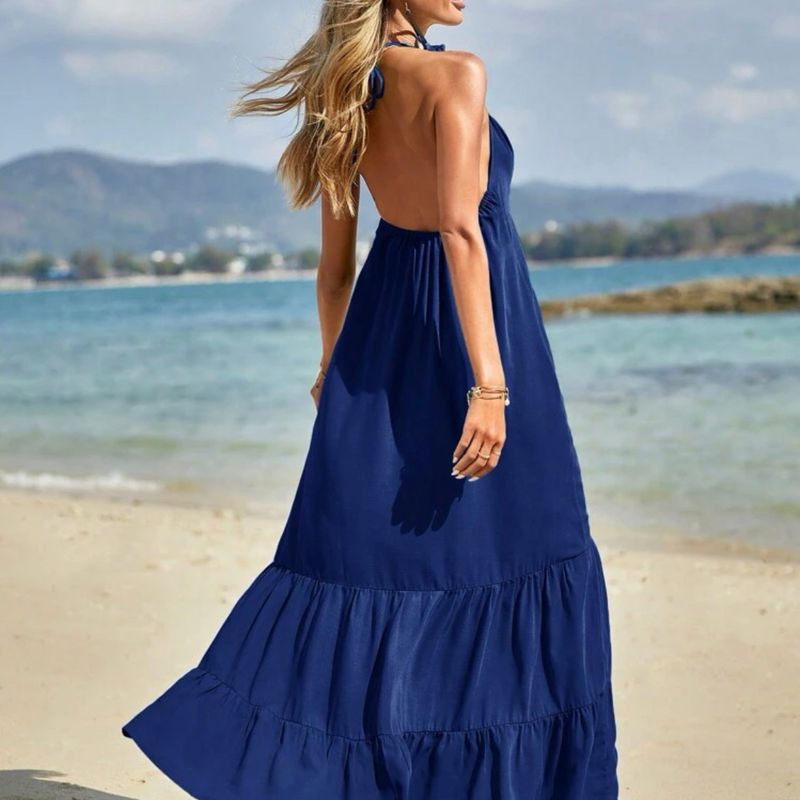 Vestido best sale soltinho azul