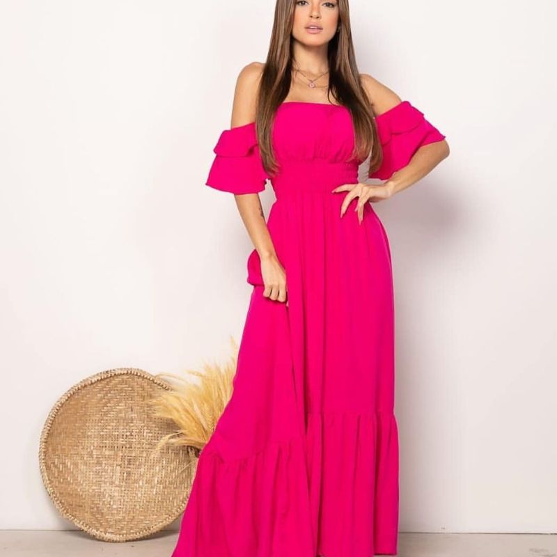 Vestido clearance rosa soltinho