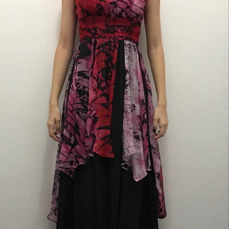 Vestido longo de tecido fino cheap