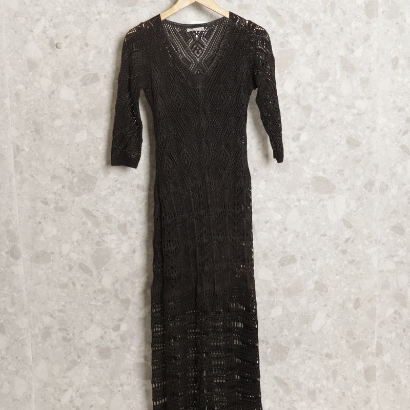 Vestido Longo Tricô Galeria Tricot Galeria Tricot Usado