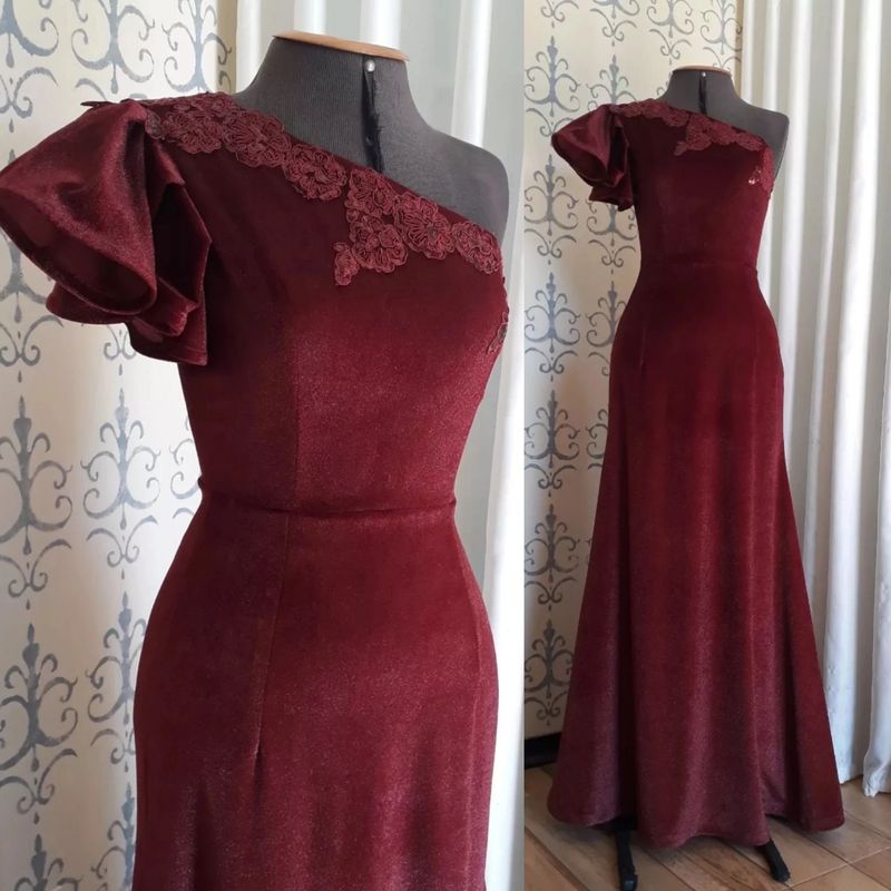 Vestido longo best sale veludo marsala