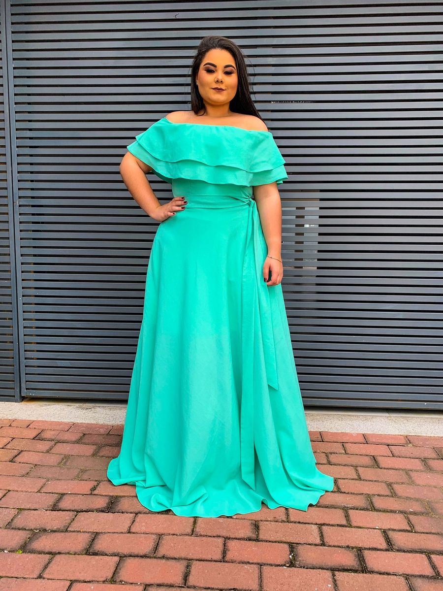 vestido de madrinha verde plus size