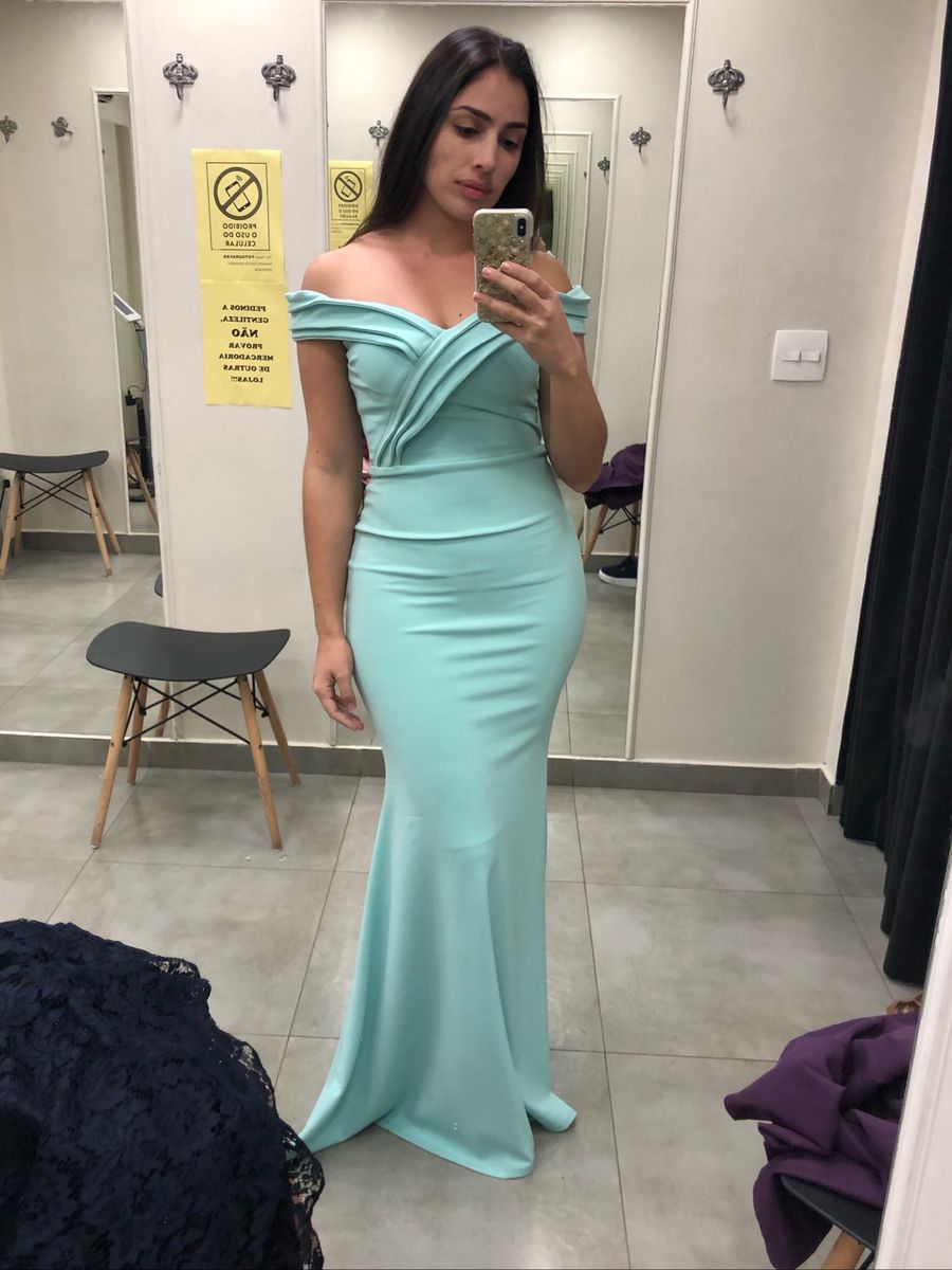 vestido longo verde para casamento