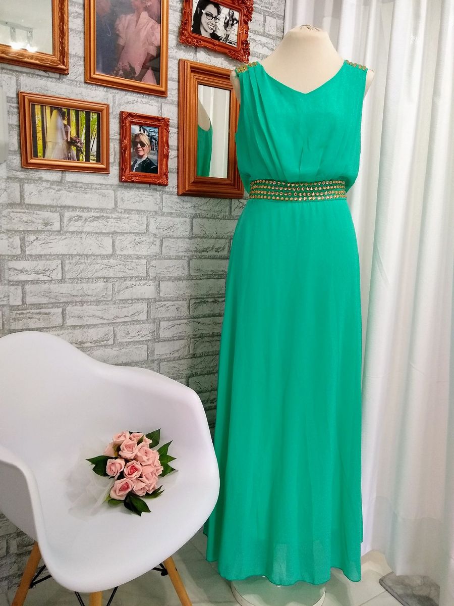 vestido longo musseline de seda