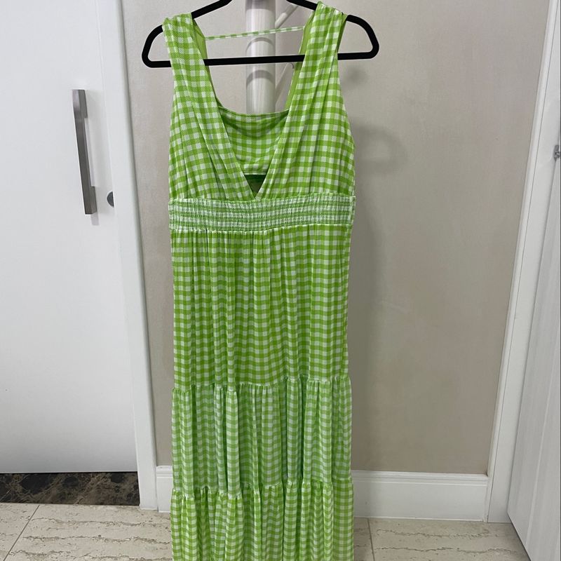 Vestido quadriculado hot sale renner