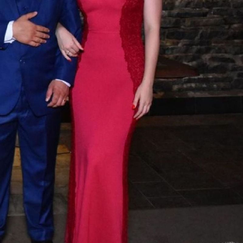 Vestido Longo Vermelho Alta Costura Tm 40 a 46 Cholet Usado