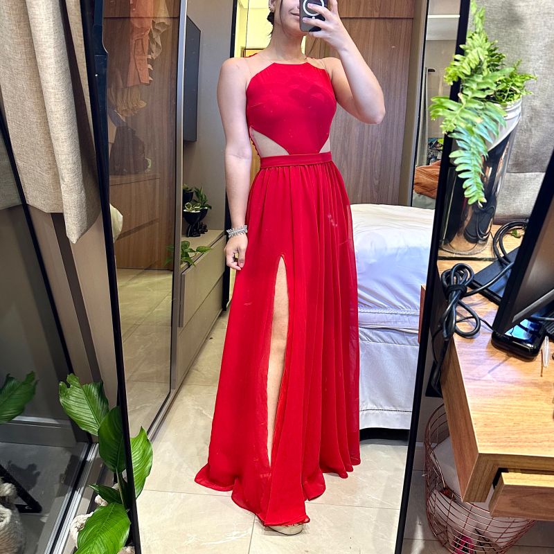 Vestido vermelho para formatura 2024 longo