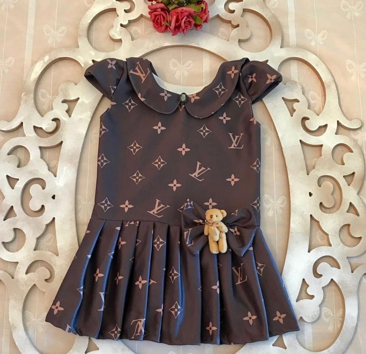 Vestido Louis Vuitton Inspiração, Roupa Infantil para Menina Louis-Vuitton-Inspiracao  Nunca Usado 42580372