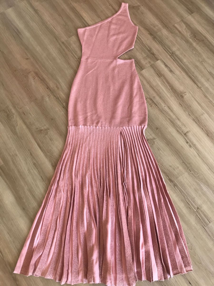 vestido tricot rosa