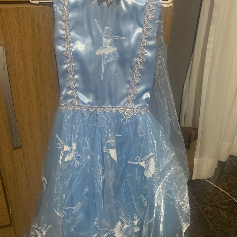 Vestido Frozen Elsa Fantasia com Capa | Roupa Infantil para Menina Nunca  Usado 77226989 | enjoei