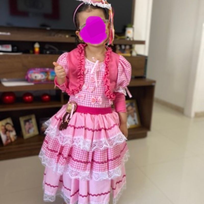 Vestido de sao store joao infantil 2019