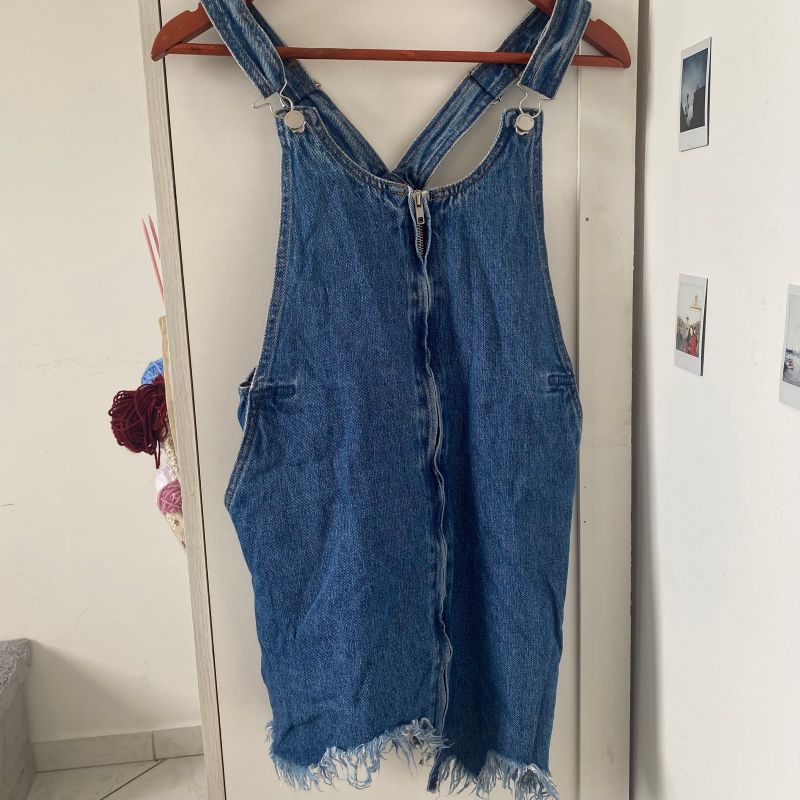 Vestido store macaquinho jeans