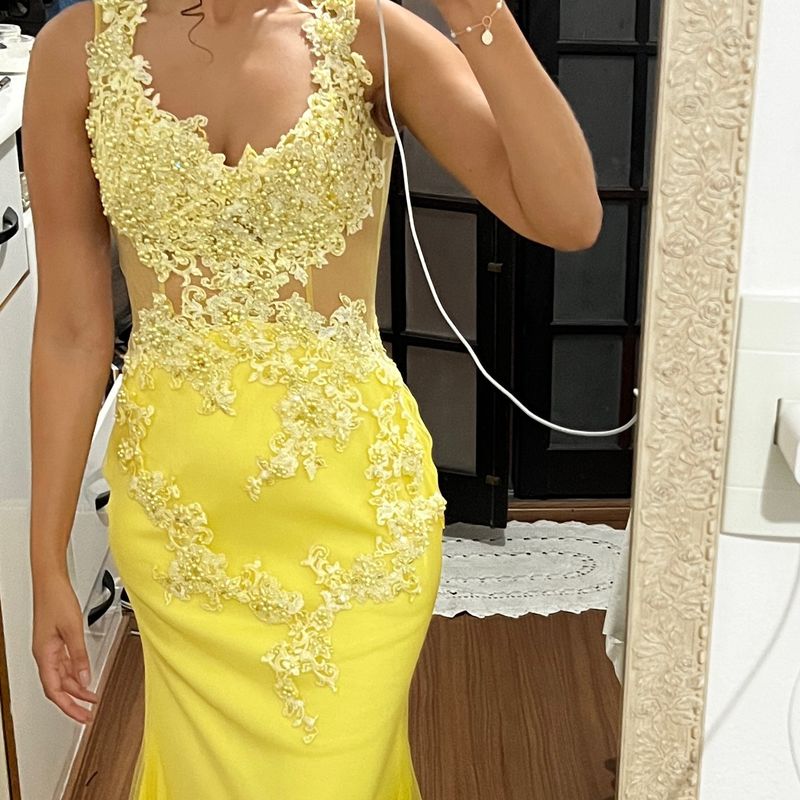 Vestido madrinha best sale casamento amarelo