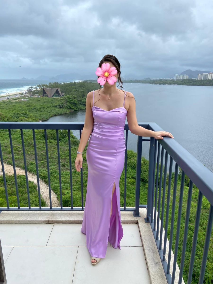 Vestido Madrinha Casamento Lilás Candy Color Alfaiataria Usado