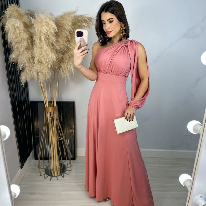 Rose gold vestido store madrinha