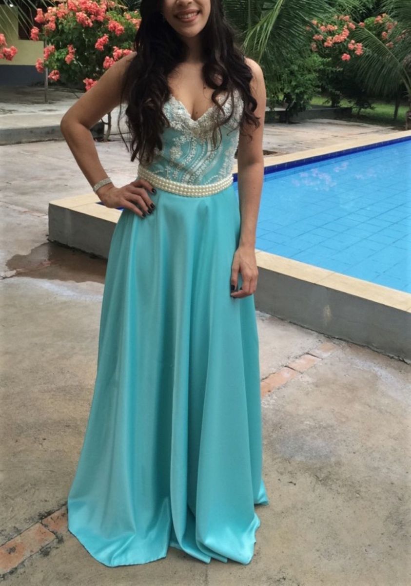 vestido de casamento para madrinha azul tiffany