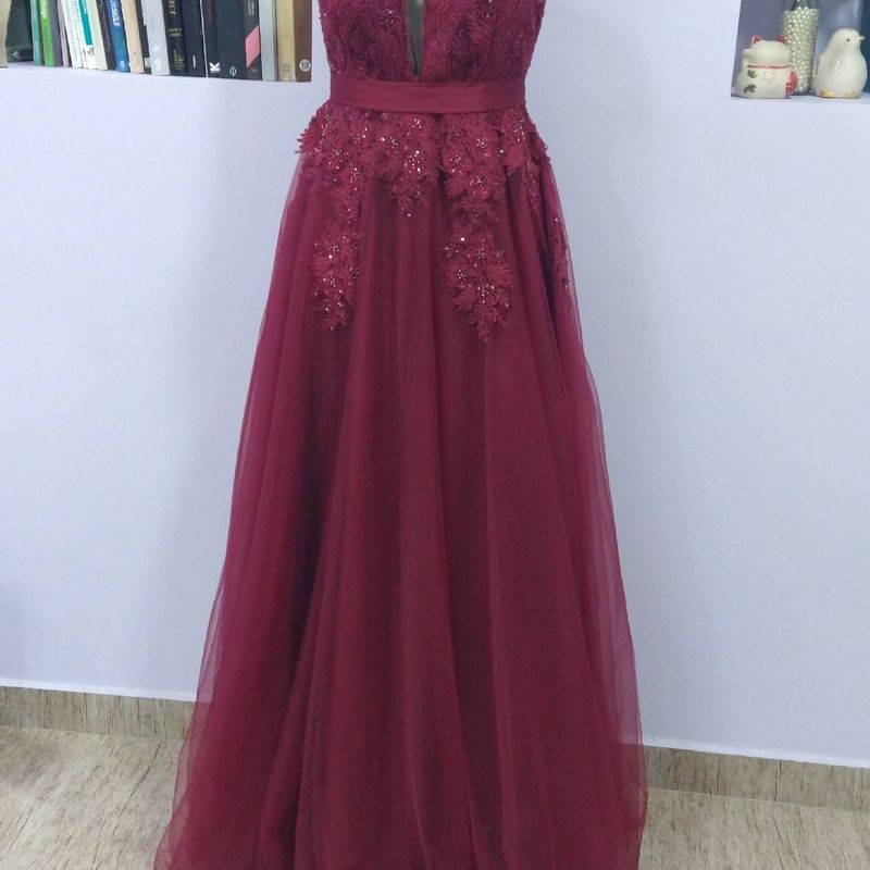 Vestido cor best sale marsala para casamento