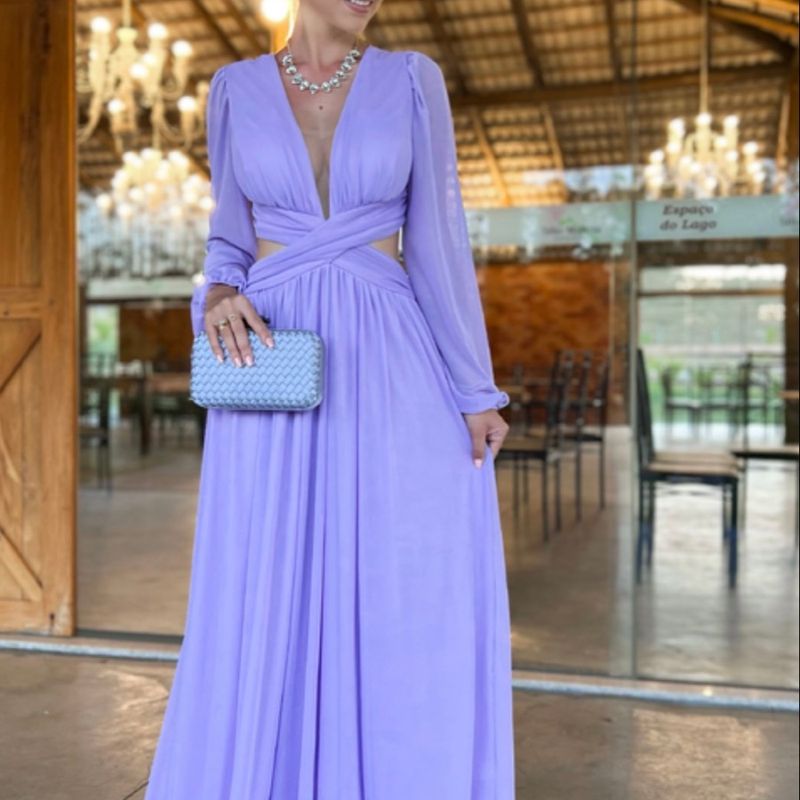 Vestido de best sale madrinha lilas