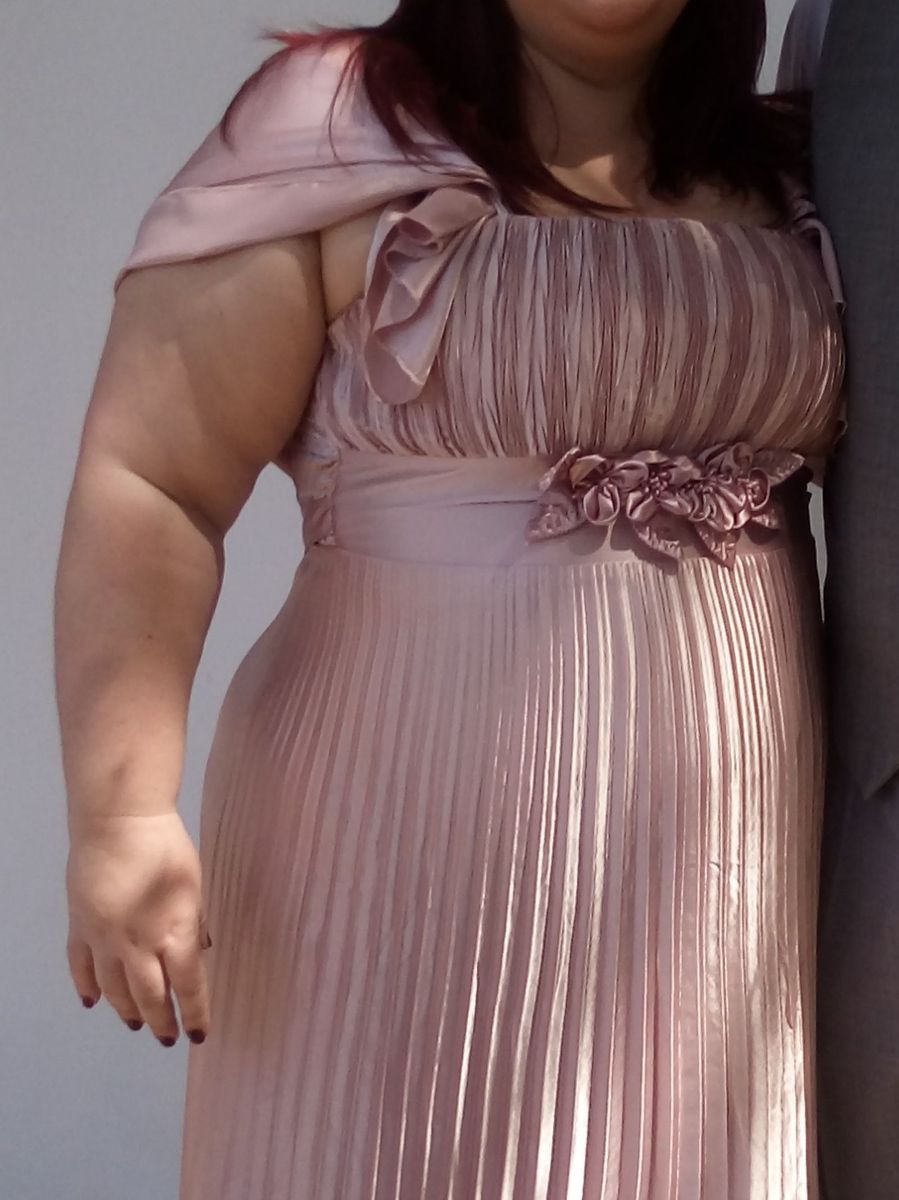 vestido plus size rose para madrinha