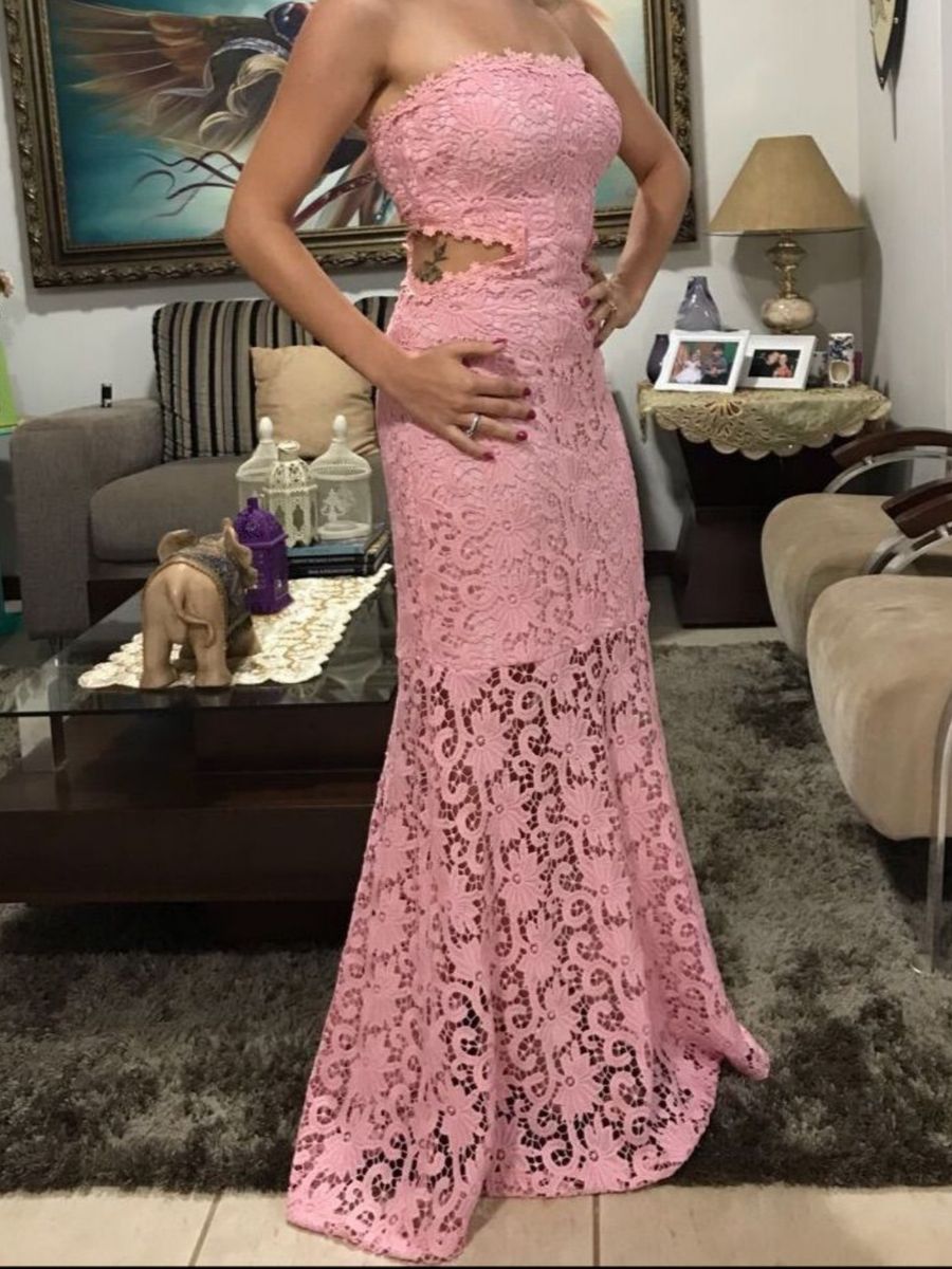 vestido para madrinha rosa seco