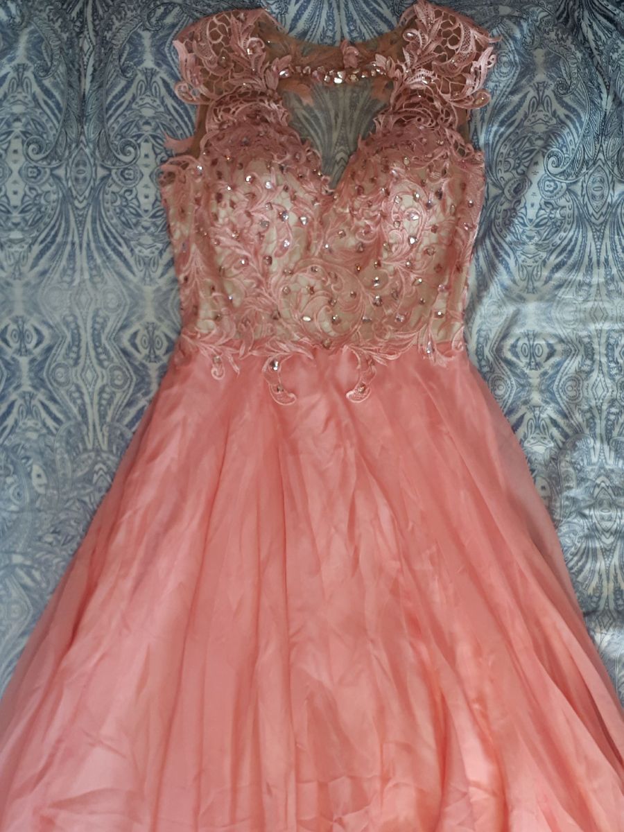 vestido madrinha cor salmão