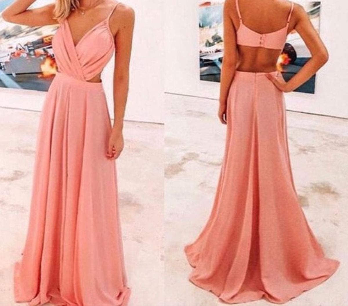 vestido salmão comprar