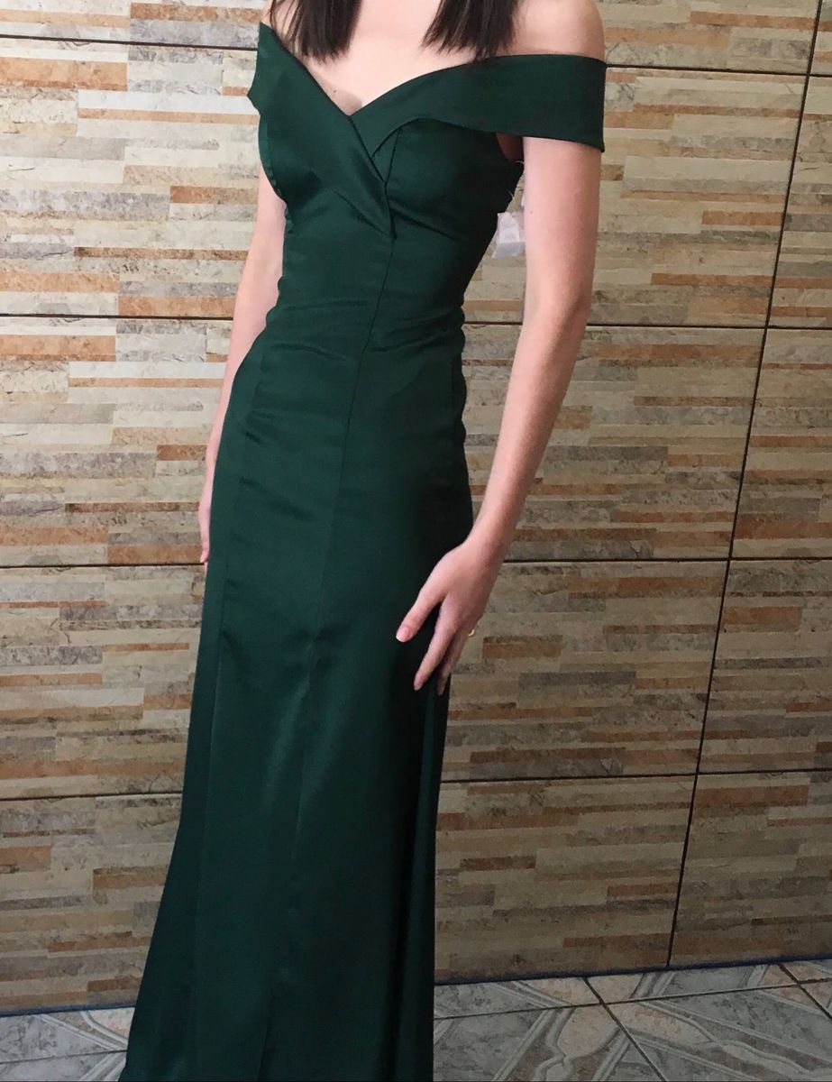 Vestido de madrinha verde hot sale folha