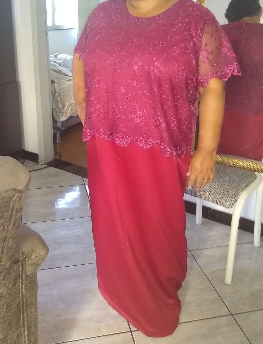 vestido para mae do noivo na cor marsala