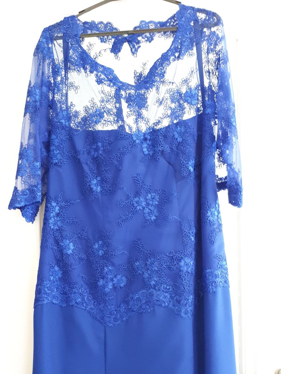 vestido mae da noiva azul royal