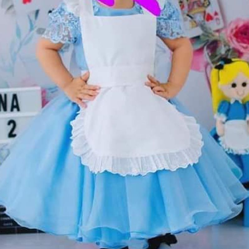 Vestido alice no pais deals das maravilhas mae e filha