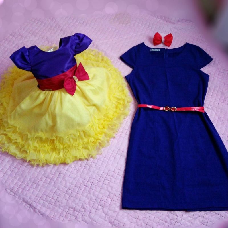 Vestido Mãe e Filha Branca de Neve, Produto Feminino Nunca Usado 28859767