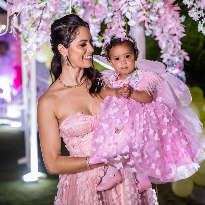 Mãe Aniversário Roupa Mae E Filha Para Festa De Ano Vestido Mae