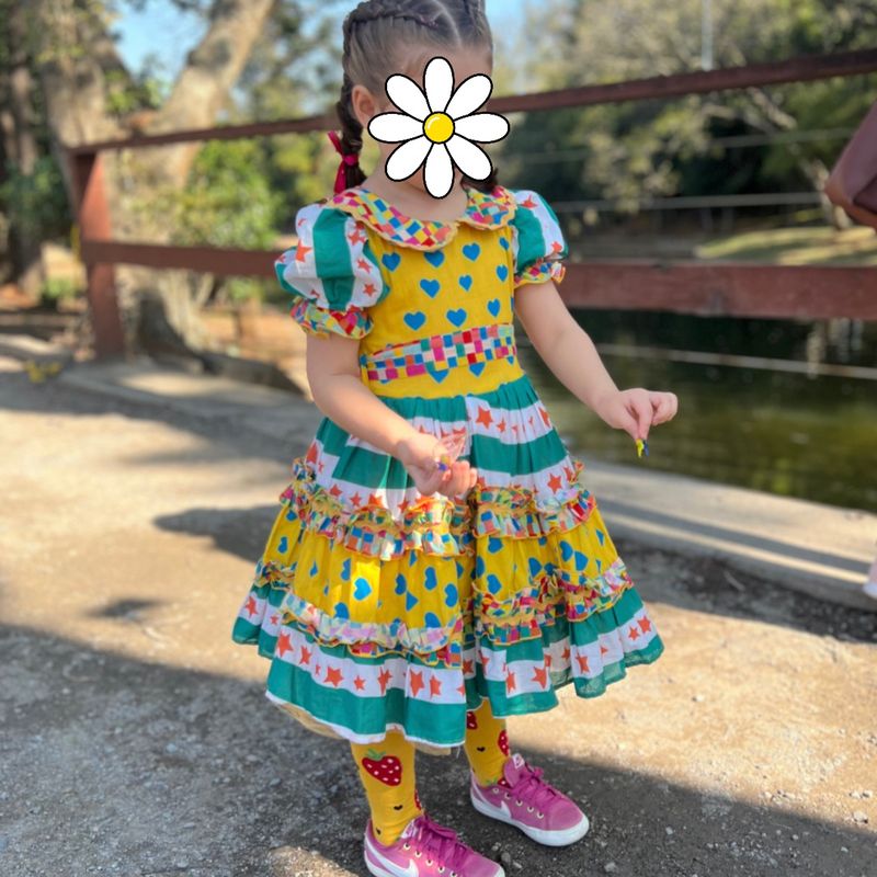 Vestido Mais Lindo de Caipira Roupa Infantil para Menina Fabula Usado 89566596 enjoei